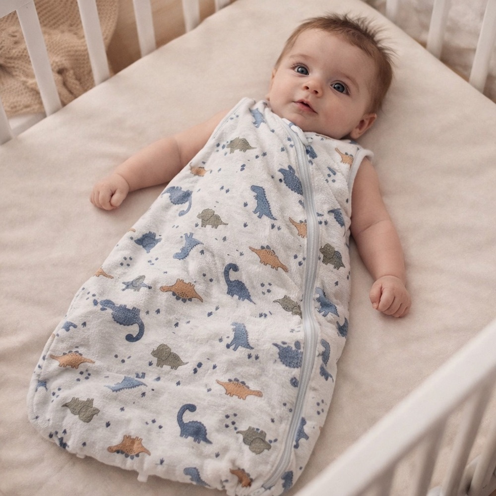 Anko Dino Print Sleep Sack 3–6M Neutral Zip Baby Sleep Bag